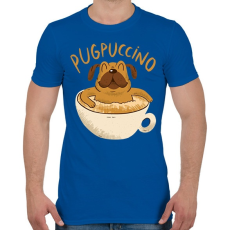 PRINTFASHION Mopsz kávé - Férfi póló - Királykék