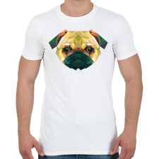 PRINTFASHION Mopsz kutya - Férfi póló - Fehér férfi póló