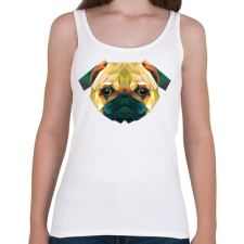 PRINTFASHION Mopsz kutya - Női atléta - Fehér női trikó