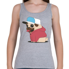 PRINTFASHION Mopsz kutya - Női atléta - Sport szürke