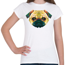 PRINTFASHION Mopsz kutya - Női póló - Fehér női póló