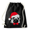 PRINTFASHION Mopsz mikulás - Sportzsák, Tornazsák - Fekete