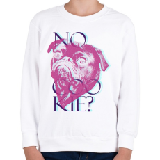 PRINTFASHION Mopsz - Nincs süti? - Gyerek pulóver - Fehér