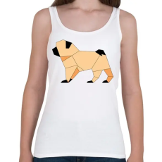 PRINTFASHION Mopsz - Női atléta - Fehér