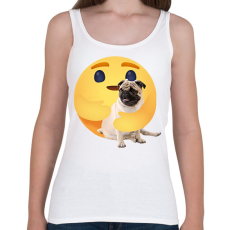 PRINTFASHION Mopsz - Női atléta - Fehér