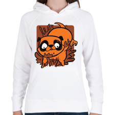 PRINTFASHION Mopsz - Női kapucnis pulóver - Fehér női pulóver, kardigán