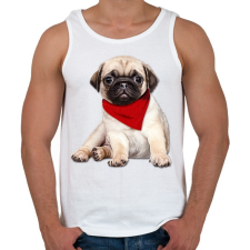 PRINTFASHION Mopsz póló - Férfi atléta - Fehér atléta, trikó