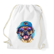 PRINTFASHION Mopsz - Sportzsák, Tornazsák - Fehér tornazsák