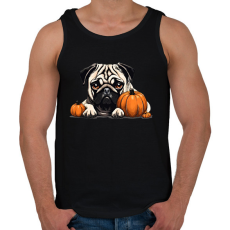PRINTFASHION mopsz tökkel - Férfi atléta - Fekete