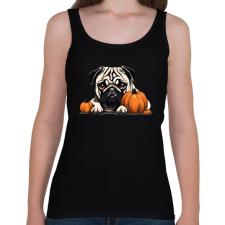 PRINTFASHION mopsz tökkel - Női atléta - Fekete női trikó