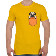 PRINTFASHION Mopsz zsebminta - Férfi póló - Sárga