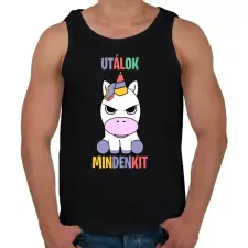 PRINTFASHION Morcos unikornis - Férfi atléta - Fekete atléta, trikó