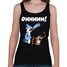 PRINTFASHION Mordecai és Rigby - Női atléta - Fekete