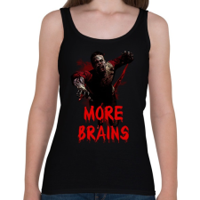 PRINTFASHION More Brains - Női atléta - Fekete női trikó