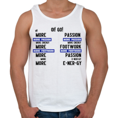 PRINTFASHION more passion fekete (tiktok) - Férfi atléta - Fehér