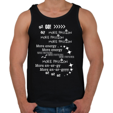 PRINTFASHION More passion, more energy, more footwork 2 - Férfi atléta - Fekete