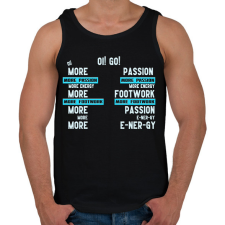 PRINTFASHION More passion (tiktok) - Férfi atléta - Fekete atléta, trikó