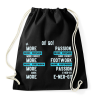 PRINTFASHION More passion (tiktok) - Sportzsák, Tornazsák - Fekete