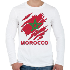 PRINTFASHION Morocco Marokkó - Férfi hosszú ujjú póló - Fehér