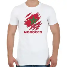 PRINTFASHION Morocco Marokkó - Férfi póló - Fehér férfi póló