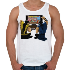 PRINTFASHION Mortal Kombat - Férfi atléta - Fehér