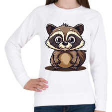 PRINTFASHION Mosó maci  - Női pulóver - Fehér női pulóver, kardigán