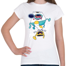 PRINTFASHION Mosógép vs. Zokni - Női póló - Fehér női póló