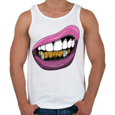 PRINTFASHION Mosolygó Gagnsta - Férfi atléta - Fehér