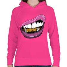 PRINTFASHION Mosolygó Gagnsta - Női kapucnis pulóver - Fukszia női pulóver, kardigán