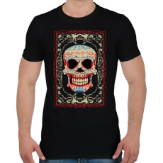 PRINTFASHION Mosolygó koponya - Férfi póló - Fekete