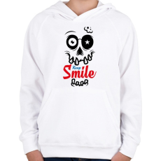 PRINTFASHION Mosolyogj - Gyerek kapucnis pulóver - Fehér