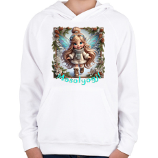 PRINTFASHION Mosolyogj! - Gyerek kapucnis pulóver - Fehér