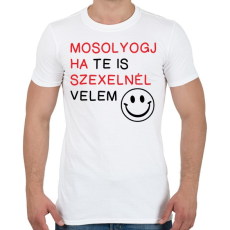 PRINTFASHION Mosolyogj ha te is - Férfi póló - Fehér