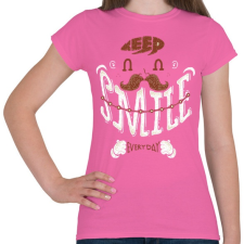 PRINTFASHION Mosolyogj minden nap - Női póló - Rózsaszín női póló