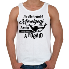 PRINTFASHION Mosolyogj vicces - Férfi atléta - Fehér