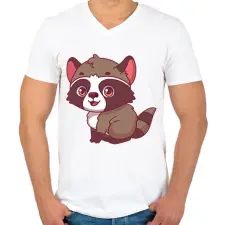 PRINTFASHION mosómaci - Férfi V-nyakú póló - Fehér férfi póló