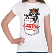 PRINTFASHION Mosómedve a zsebben - Női póló - Fehér női póló