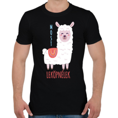PRINTFASHION Most leköpnélek - Antiszoc láma - Férfi póló - Fekete