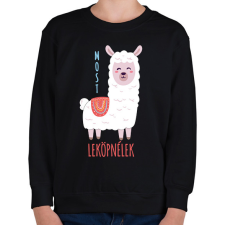 PRINTFASHION Most leköpnélek - Antiszoc láma - Gyerek pulóver - Fekete gyerek pulóver, kardigán