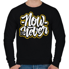 PRINTFASHION Most vagy soha - Férfi pulóver - Fekete férfi pulóver, kardigán