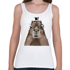 PRINTFASHION Mösziő Capybara - Női atléta - Fehér női trikó