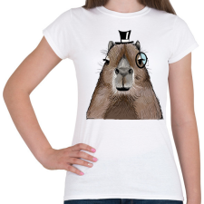 PRINTFASHION Mösziő Capybara - Női póló - Fehér női póló