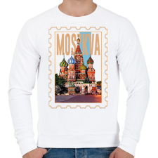 PRINTFASHION Moszkva - Férfi pulóver - Fehér férfi pulóver, kardigán