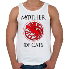 PRINTFASHION Mother of Cats - Férfi atléta - Fehér atléta, trikó