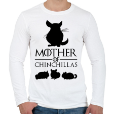 PRINTFASHION Mother of Chinchillas - Férfi hosszú ujjú póló - Fehér férfi póló