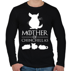 PRINTFASHION Mother of Chinchillas - Férfi hosszú ujjú póló - Fekete