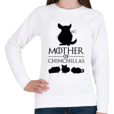 PRINTFASHION Mother of Chinchillas - Női pulóver - Fehér