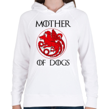 PRINTFASHION Mother of Dogs - Női kapucnis pulóver - Fehér női pulóver, kardigán