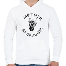 PRINTFASHION Mother of dragons - Férfi kapucnis pulóver - Fehér