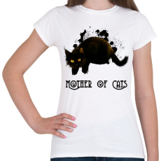 PRINTFASHION mother ofcats - Női póló - Fehér